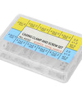 Watch Casing Clamp Set For ETA 2824 2836 2846 Movements With Screws Washers Gaskets in clear plastic box, various sizes