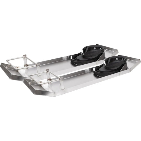 Stainless Steel Kneeboard For Concrete Work With Built In Toe Brackets And Knee Pads Contractor Grade Durable Sliders KB230