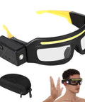 Smart Safety Glasses With Touchless Control And Five Rechargeable Lighting Modes, Waterproof Led Headlamp ready to roll for job sites or night fishing adventures.