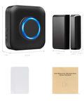 Wireless Doorbell Chime With 600 Ft Range 58 Melodies 5 Volume Levels And LED Indicator for Home Office Store with components view.