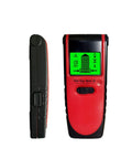 Top Notch Three In One Wall Scanner And Heavy Duty Stud Finder with LCD screen, side and front view, used for detecting studs and wires.