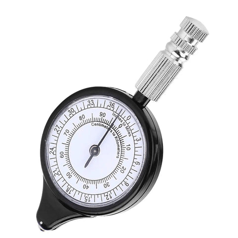 Chrees Map Measuring Gauge, Mini Metal Wheel, Outdoor Calculator showing a circular distance measuring tool with markings.