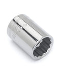 Three Eighths Inch Drive 12 Point Metric Socket 12mm Standard Depth Chrome Vanadium Steel With Nickel Chrome Plating Mirror Finish