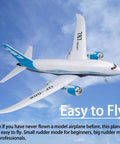 Dreamliner Inspired RC Airplane Toy With 3 Channel 2 4GHz Remote Control Ready To Fly EPP Model for Beginners angled in flight