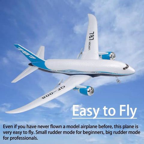 Dreamliner Inspired RC Airplane Toy With 3 Channel 2 4GHz Remote Control Ready To Fly EPP Model for Beginners angled in flight