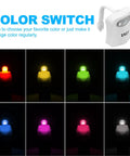 Motion Sensor Toilet Night Light With Eight Color Changing Led Glow For Bathroom Hands Free Auto On In Darkness Perfect For Midnight Pee Energy Saving Nightlight Fun Gift For Family display