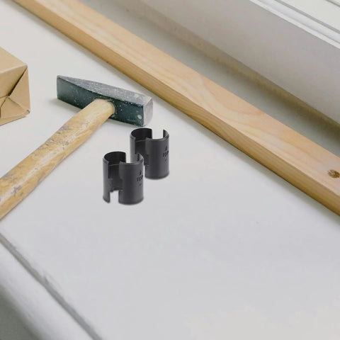 Plastic Wire Shelf Clips 1.5 Inch For Easy Install And Stable Wire Shelving Locking Rack Clips 32 Pack on tabletop