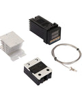 Self Tuning PID Temperature Controller With Stainless Steel Probe And Microprocessor Power Supply For Food Processing Poultry Chemical And Industrial Plants 40A Pro Grade, black module and probe