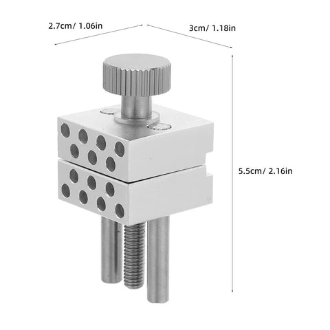 Grab And Go Adjustable Mini Bench Vise Clamp Handy Portable Aluminum Alloy Workbench Tool For Model Building Soldering And Painting Precision Hobbyist Clamp For Small Parts Holding And Delicate Assembly, 5.5cm tall