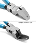 Panel Clip Pliers For Auto Trim Removal And Fastener Pry Tools with blue handles and chrome-vanadium steel construction, close-up view.