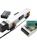 Pro Grade Precision Ball Screw Linear Guide Module Kit with motor, control display, and power supply for smooth motion stage setup.