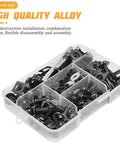 177 Piece Aluminum Bike Fairing Bolt Kit With Colorful Anodized Fasteners Nuts Clips And Washers in storage box