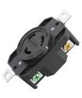 Black NEMA L5-20R Flush Mounting Locking Receptacle Twist Lock Socket For Generator 20 Amp 125V, 2 Pole, 3 Wire.
