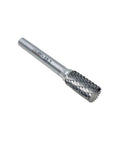 Double Cut Cylinder Tungsten Carbide Burr Rotary File for Metalworking and Woodworking One Quarter Inch Shank Three Eighths Inch Cutter