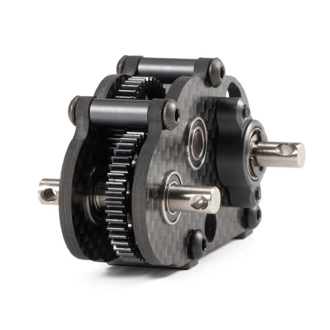 Carbon Fiber OD 3 Transmission Overdrive Gearbox 18.6 Front OD For 1 To 10 RC Crawler LCG Chassis Comp Rigs, close view