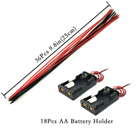 18 Piece 3V DC Motor Kit For STEM Projects And Toys With 24000 RPM Gear Train 252 Plastic Gears Includes 2 AA Battery Holder And Wires