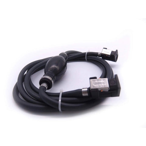 Outboard Fuel Line Hose With Quick Connect Fittings And Primer Bulb Three Meter Length No Fuss Snap On Gas Line Assembly For Boats Six Millimeter One Quarter Inch Barbed Pipe Marine Outboard Motors