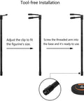 Magnetic Action Figure Stand With Scratch Free Silicone Base For 6 To 7 Inch Figures, Adjustable Dual Arm Clip Stop Motion Rig assembly guide