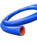Blue and orange 1 inch silicone heater hose, 10 foot roll, heavy duty, flexible, multi purpose for automotive and industrial use.