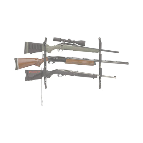 Rear Window Gun Rack for Trucks and Walls Holds Shotgun Rifle and Bow With Adjustable Design Heavy Duty Firearm Mount Secure Two Piece