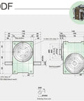 Rock Solid Cam Divider Precision Indexing Plate Reduction Gearbox Assembly With Solenoids For DF80 Equipment technical drawing layout.