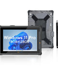 Heavy Duty Rugged Tablet With 12.2 Inch Screen Running Windows 11 Pro And Intel N5105 Power, showing front and back.