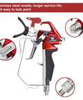 Heavy Duty Airless Paint Spray Gun With 517 Tip And 4000 Psi showcasing stainless steel needle and ergonomic design for precise painting.