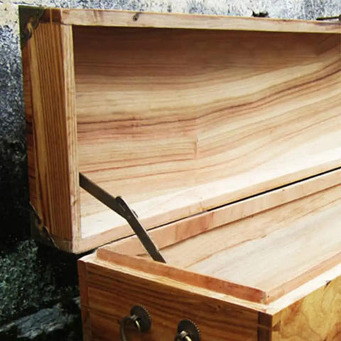 Antique Bronze Folding Lid Stay Hinges Go To Soft Close Chest Hinges For Toy Jewelry Box Trunk And Storage Boxes Full 270 Degree Opening 2 Pack Durable Wood Case Hardware 6.77 X 3.82 X 0.43 Inches shown installed on a wooden trunk