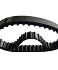 Industrial Timing Belt 037 Cogged Rubber Gear Belt With 55 Teeth 110XL Style Mechanical Replacement, looped side view.