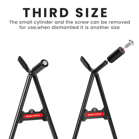 Beefy Heavy Duty Triangle Motorcycle Stand Universal Kickstand For 80 To 500cc Dirt Bikes Supermoto Motocross Enduro Dual Sport Durable Steel Construction Black
