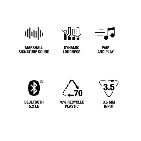 Features of Acton III Bluetooth Home Speaker Delivers Room Filling Sound With Easy Pair And Play, Rich Warm Tones, And A Sleek Black Finish