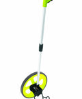 Heavy Duty 10 Inch High Visibility Measuring Wheel With Smooth Metric Counter And Easy Push Button Reset, ergonomic grip.