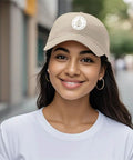 Smiling person wearing No Crying On The Yacht Unisex Adjustable Hat For All Seasons, baseball cap outdoor streetwear