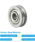 20 Pack U Groove Bearing Set 4x13x4mm Carbon Steel Sealed Ball Bearings For Track Liner Motion System Pro Grade Heavy Duty Quiet Smooth Rolling Corrosion Resistant High Strength Lightweight Rail Wheel Rollers, carbon steel U-groove bearing