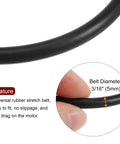 Close-up of Go To Universal Sewing Machine Motor Stretch Belt Set Five Pcs 330mm Perimeter 13 Inches Three Sixteenth Inch Thick