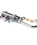 Stainless Steel Splash Mount Faucet K-59-X Three And A Half Inch for Commercial Kitchens and Foodservice with components.