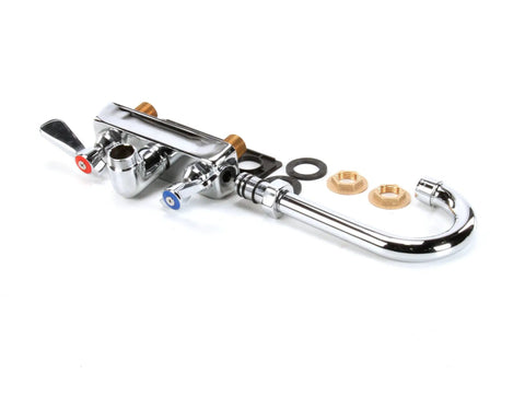 Stainless Steel Splash Mount Faucet K-59-X Three And A Half Inch for Commercial Kitchens and Foodservice with components.