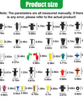 Universal 1240-Piece Car Push Retainer Clips And Fasteners Kit With 32 Sizes showing various clip dimensions and colors