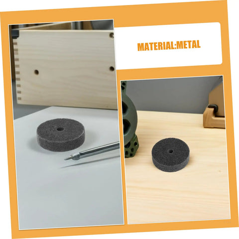 Top Shelf 6pc Nylon Polishing Buffing Wheels With 10mm Hole For Fast Surface Restoration On Steel Copper And Aluminum Using Any Standard Grinder At Home Or Shop Today on a wooden surface.