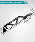 Beefy Heavy Duty Reciprocating Saw Blades Set For Demolition And Masonry Cutting Brick Wood Metal PVC Porous Concrete Nine Inch Twelve Inch Eighteen Inch Twenty Inch Hard Alloy Teeth For Fast Smooth Renovation Projects, 18-inch blade