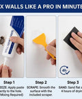 Mega All In One Drywall Repair Kit 500g Spackle Paste With Scrapers And Sandpaper Quick Dry Patch for cracks and nail holes