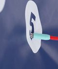 Close-up of Wall Mounted Archery Style Fencing Target For Saber Foil And Epee Training With Five Bullseye Zones, pro-grade gear.