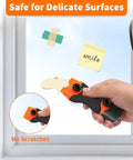 Heavy Duty Blade Scraper Tool With 40 Replaceable Metal And Plastic Blades cleaning window stickers, safe for surfaces