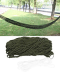 Single Person Outdoor Camping Hammock With Breathable Nylon Mesh And Rope, ultra lightweight, compact for hiking shown in green