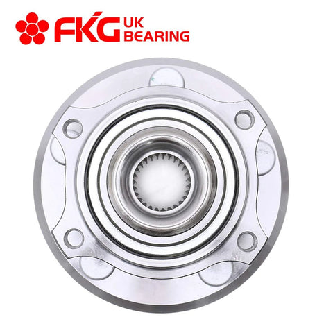 Top view of Beefed Up Front Wheel Bearing Hub Assembly For AWD Fit For 2005 2008 Dodge Magnum, 2007 2016 Dodge Charger, And 2005 2016 Chrysler 300 With 5 Lugs Front Position Left Or Right Replacement OE Quality.