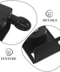 Heavy Duty Bungee Kit End Cap Replacement For Porch Roller Blinds Outdoor Window Shades With Reliable Ball Lock Mechanism And Wind Resistant Heavy Plastic Metal Clips To Keep Stuff Tight In Gusty Conditions, black plastic clip detail