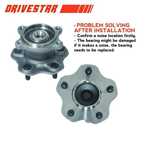 Beefed-Up Rear Wheel Hub And Bearing Assembly Set For Nissan Maxima 2002-2008, Altima 2002-2006, Quest 2004-2009, 5 Lug 4 Bolt Flange Left And Right