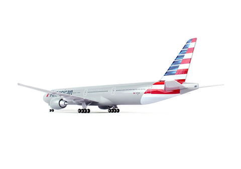 American Airlines 777-300 New Livery Model Kit In 1 To 200 Scale With Gear Snap Fit Build That Snaps In Minutes