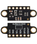 Two Pack VL53L0X Time Of Flight Distance Sensor Breakout Module For Arduino Projects ToF Laser Range Finder With FlightSense Tech Compact Sensor Board In Black, front and back views