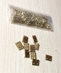 12Pcs Gold Butt Hinges for Small Cabinets and Drawers Jewelry Boxes Dollhouse Miniatures and Music Boxes 8mm Long 10mm Wide Mini Hinges
